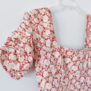 NWT Free People Red Floral Dress with Pockets
